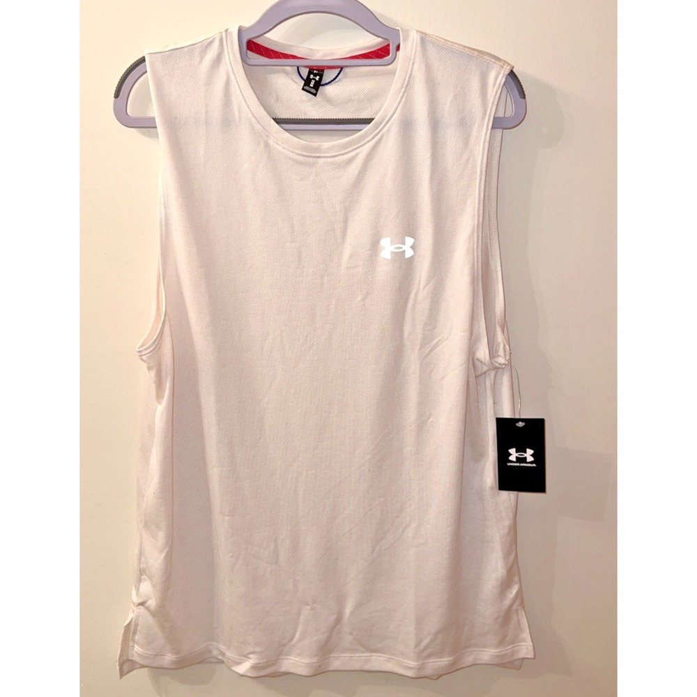Under Armour Mens Trail Running Cream Launch Tank Top Size Medium NWT